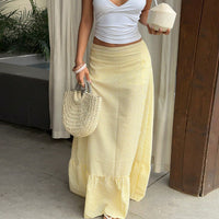 Solid Color Half-length Woven Umbrella Skirt
