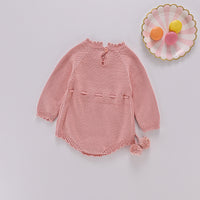 Lace-up Romper Long-sleeve Triangle Not Hooded