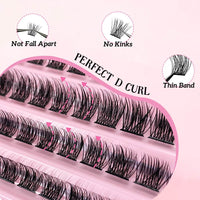 Ten Rows Of Natural Curling Mixed Length DIY Cluster Individual False Eyelash Segment False Eyelashes