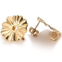 Stainless Steel Findings Ear Hooks Ear Pins And Vacuum-plated Gold Earrings