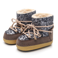 Children's Snow Boots Women's Winter Warm Fleece-lined Sequins