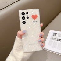 Shell Pattern Love Heart Mobile Phone Case Plastic Protective Shell