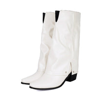 Retro Chunky-heeled Booties For Women