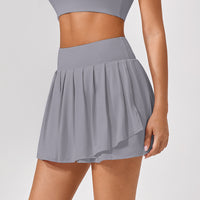 Nude Feel Exercise Skort Slim Elastic Belt Quick-drying Yoga Skirt