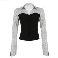 Lapel Breasted Cardigan Long Sleeve Shirt