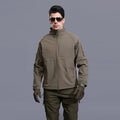 Outdoor Jacket Coat Men's Thin Commander Stand Collar Loose