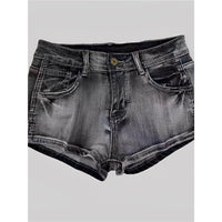 Low Waist Washed Denim Shorts Women's Tight