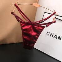 Sexy Satin Silky Underwear Ladies Low Waist Seamless