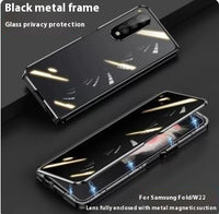 Folding Screen Magnetic Suction Fully Wrapped Glass Phone Case