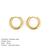 Fashionable Gold-Plated Stainless Steel Earrings