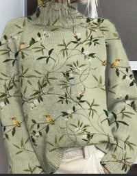 Women's Abstract Printing Casual Cardigan Sweater