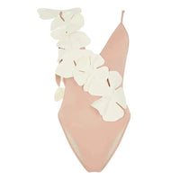 New Lady's Flower-shaped Decorative Asymmetric Swimsuit