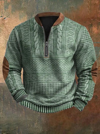 European And American Men's Half Zipper Sweater