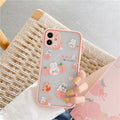 Summer peach cute rabbit suitable for mobile phone case