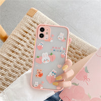Summer peach cute rabbit suitable for mobile phone case