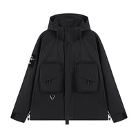 Tooling Style Shell Jacket Coat And Trench Hoodie