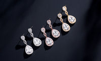 Bridal Banquet Drop-shaped Earrings With AAA Zircon