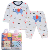 Baby Shoulder Button Long-sleeved T-shirt + Trousers 2 Sets