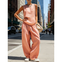 Womens Sleeveless Top And Pants Two-piece Set