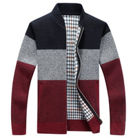 V-neck men's loose warm sweater coat