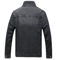 Cotton Denim Jacket With Side Seam Pockets