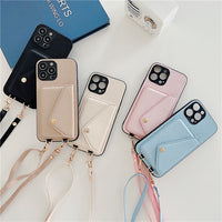 Lychee Pattern Card Holder Phone Case Envelope Diagonal Card