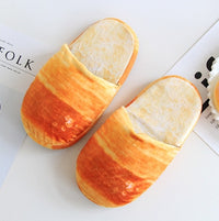 Simulated Bread Home Slippers Indoor Lovers Floor Protection Slippers Cotton Slippers for Men and Women in Autumn and Winter