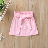 Printed two piece short skirt with flying sleeves