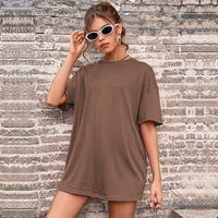 Women's Round-neck Solid-color Short-sleeve Top