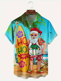 European And American Christmas Plus Size Men's 3D Shirt