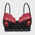 Women's Skull Print Contrast Color Fashion Bra