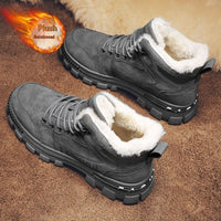 New Mens Fleece-lined Thickened Warm Cotton Shoes