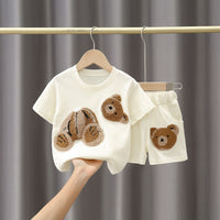 Boy And Girl Cartoon Cotton Short Sleeve T-shirt