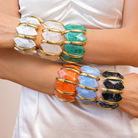Irregular Acrylic Diamond-Shaped Stretch Bracelet From Europe And The US