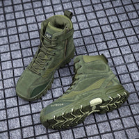 Men's Warm Snow Boots Cowhide Leather Military Shoes Men Waterproof Winter Boots