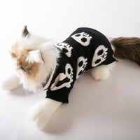 Pet Cat Sweater Halloween Skull Knitted Yarn