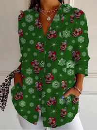 Womens Sophisticated Elegant Versatile Long-sleeve Blouse