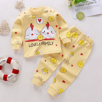Children's Underwear Suit Pure Cotton Long Johns Top & Bottom Warm Loungewear