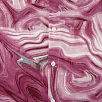 Grape Purple Tie-dyed Short-sleeved Shirt Men's Lapel