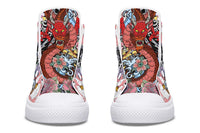 Printed Couple High Top Canvas Shoes