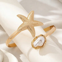 Ocean-Style Flower And Starfish Bracelet For A Beachy Vibe