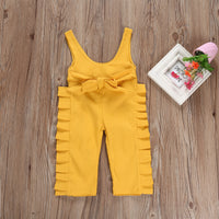 Children's clothing Amazon yellow cotton overalls