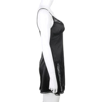 Nightdress Strap V-neck lace cutout