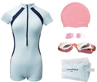 The new swimsuit for women in is a professional sport one-piece, flat-angle, conservative, skinny and full-length diving, long-sleeved hot spring swimsuit