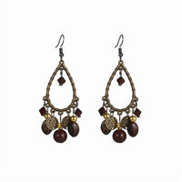 New Chinese Retro Hollow Water Drops Eardrops