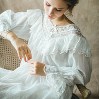 Lace cotton nightdress
