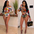 Printed swimsuit cover
