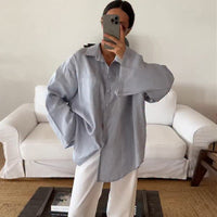 Stylish Loose-fitting Long-sleeve Womens Blouse