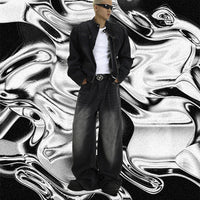 Men's Special-interest Design American Retro Washed Jeans