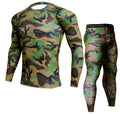 Long Sleeved Tight Fitting Men's Sports Quick Drying Fitness Suit Set